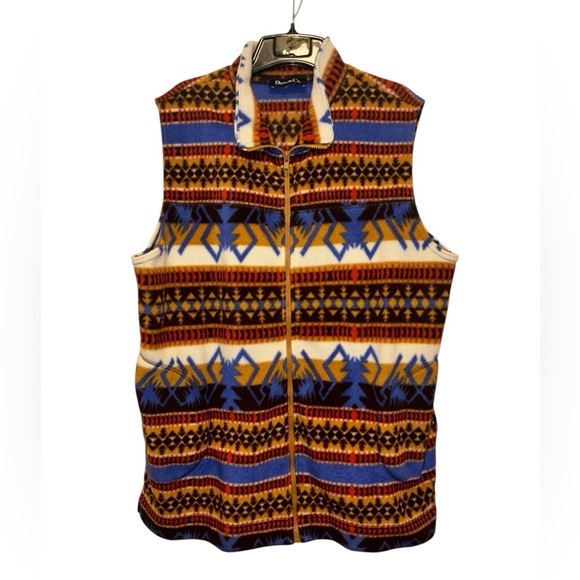 Denim & Co Aztec Fleece Vest - Picture 1 of 3